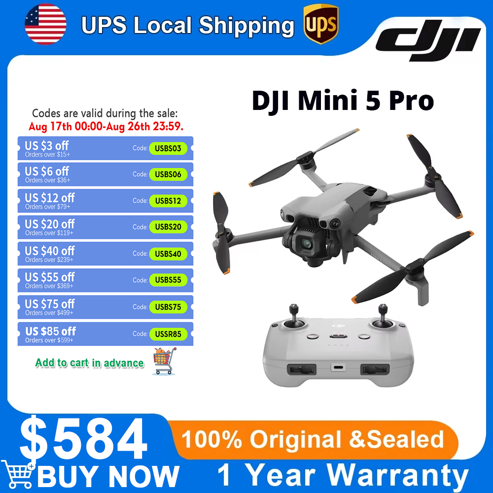 DJI Mini 5 Pro Ultralight Dron - Drone Camera Vlog review and price