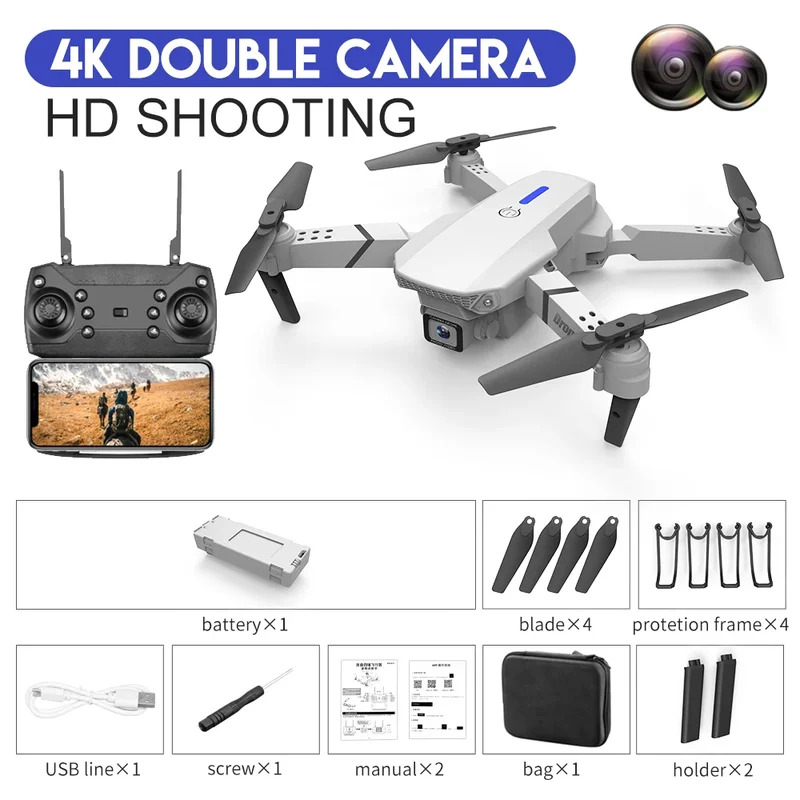 E88 ProIntelligent Folding Dro - Drone Camera Mount review and price